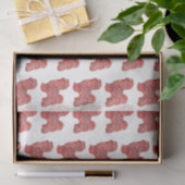 Maltese hond Schattige kerstsilhouet wit Tissuepapier (Geschenk)