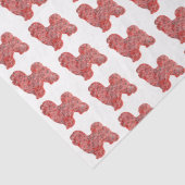 Maltese hond Schattige kerstsilhouet wit Tissuepapier (Detail)