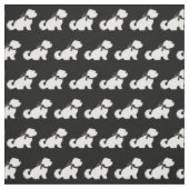 Maltese Hond Silhouet Huisdier Stof (Swatch)