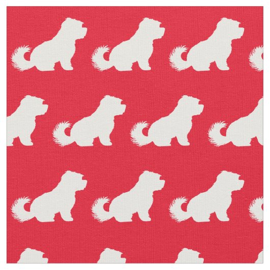 Maltese hond Silhouette Pet Red Stof (Close Up)