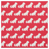 Maltese hond Silhouette Pet Red Stof (Swatch)