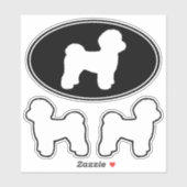 Maltese hond Silhouetten Vinyl Sticker Set (Vel)