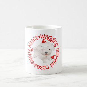 Maltese hond, slordige kussen koffiemok