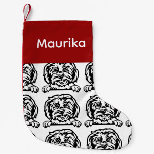 Maltese hond sokken Gepersonaliseerd hond Sokken - Kleine Kerstsok