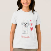 Maltese hond Speelgoed Breed Tri-Blend Shirt (Voorkant)