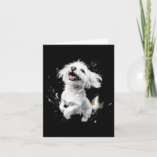 Maltese Hond Speelse Hond Liefhebber  Kaart (Voorkant)