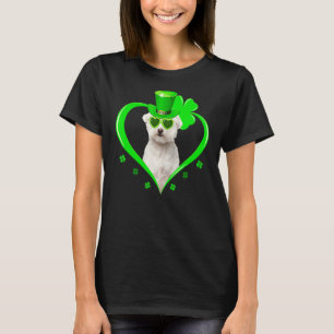 Maltese hond St Patrick S Day Shamrock Costume T-shirt