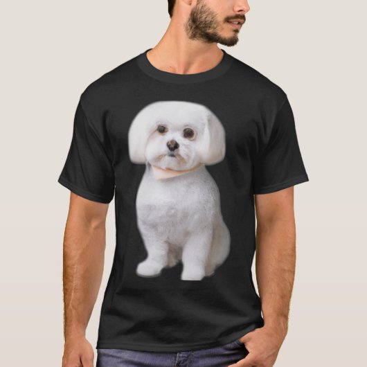 Maltese hond t-shirt (Voorkant)