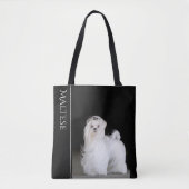 Maltese hond tote bag (Voorkant)
