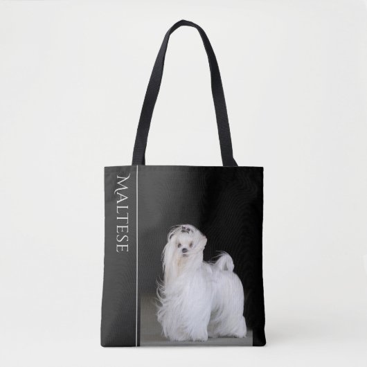 Maltese hond tote bag (Voorkant)