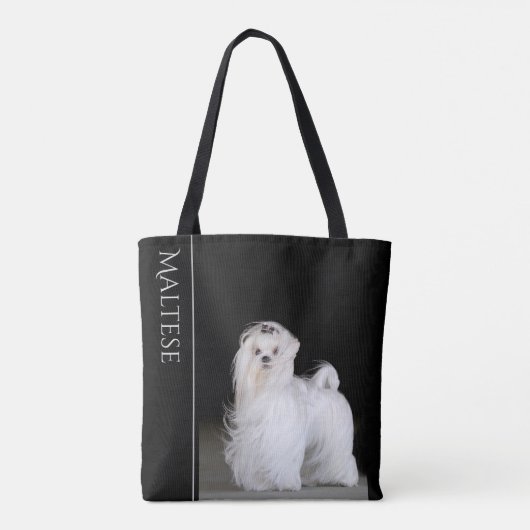 Maltese hond tote bag (Achterkant)