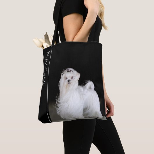 Maltese hond tote bag (Dichtbij)