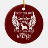 Maltese hond uit de vogel keramisch ornament (Voorkant)