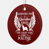 Maltese hond uit de vogel keramisch ornament (Links)