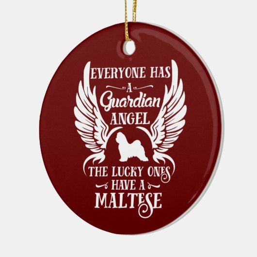 Maltese hond uit de vogel keramisch ornament (Links)