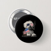 Maltese Hond Vader Patriottische Amerikaanse Vlag Ronde Button 5,7 Cm (Voorkant /achterkant)