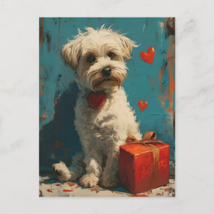 Maltese hond  Valentijnsdag Briefkaart