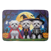 Maltese honden pompoen Halloween grappig Badmat (Voorkant)
