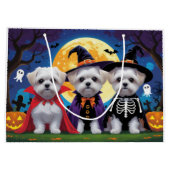 Maltese honden pompoen Halloween grappig Groot Cadeauzakje (Achterkant)