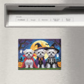 Maltese honden pompoen Halloween grappig Magneet (Insitu (Vaatwasser))