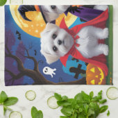 Maltese honden pompoen Halloween grappig Theedoek (Gevouwen)