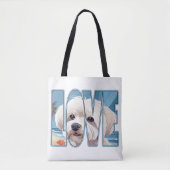 Maltese hondenliefde tote bag (Voorkant)