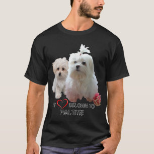 Maltese Hondenliefhebbers Hogs Fan Love Design Quo T-shirt