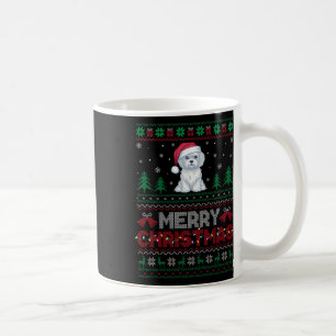 Maltese Hondenliefhebbers Santa Hat Kerstboom Ligh Koffiemok