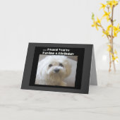 Maltese Humor Verjaardag Kaart voor Over-The-Hill (Gele Bloem)