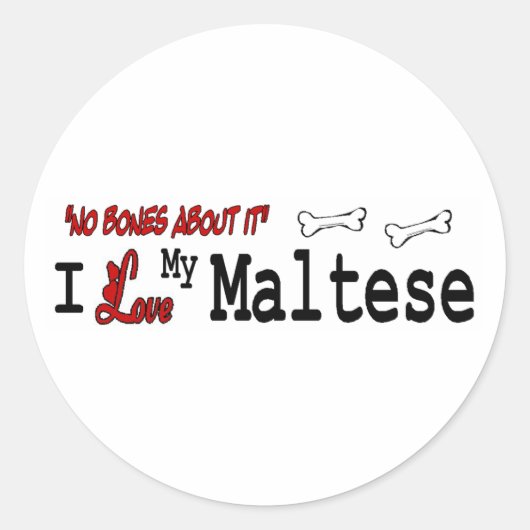 Maltese (I Love) Sticker (Voorkant)