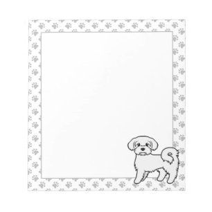 Maltese Illustratie van een Cute Cartoon Hond Notitieblok