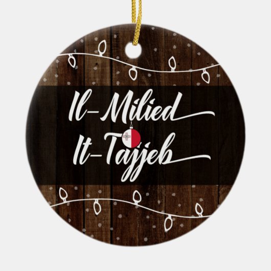 Maltese kerst met milde hitte-Tadzjiekse feestdag Keramisch Ornament (Voorkant)