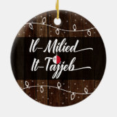 Maltese kerst met milde hitte-Tadzjiekse feestdag Keramisch Ornament (Achterkant)