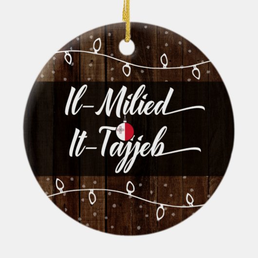 Maltese kerst met milde hitte-Tadzjiekse feestdag Keramisch Ornament (Achterkant)