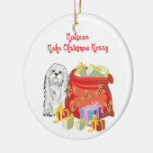 Maltese kerst van Merry Keramisch Ornament (Links)