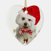 Maltese kerstcadeautjes voor kerst keramisch ornament (Rechts)