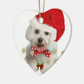 Maltese kerstcadeautjes voor kerst keramisch ornament (Links)