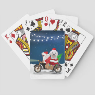 Maltese kerstkerstkerstmankreet pokerkaarten