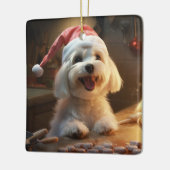 Maltese Kerstkoekjes Feestelijke vakantie Keramisch Ornament (Links)