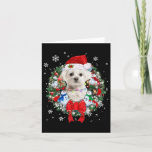 Maltese kerstkrans decoratie kerstpyjama kaart