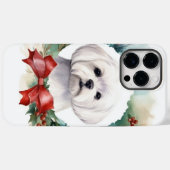 Maltese Kerstkrans feestelijke pup Case-Mate iPhone Case (Achterkant (horizontaal))