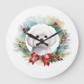 Maltese Kerstkrans feestelijke pup Grote Klok (Voorkant)