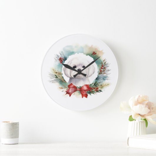 Maltese Kerstkrans feestelijke pup Grote Klok (Huis)