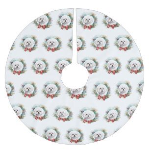 Maltese Kerstkrans feestelijke pup Kerstboom Rok