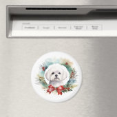 Maltese Kerstkrans feestelijke pup Magneet (Insitu (Vaatwasser))