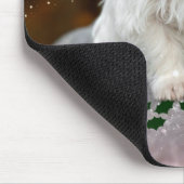 Maltese kerstpuppy muismat (Hoek)