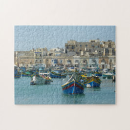 Maltese kleurige boten legpuzzel