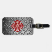 Maltese Kruis Bagagelabel voor Brandweerlieden (Voorkant horizontaal)