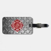 Maltese Kruis Bagagelabel voor Brandweerlieden (Achterkant horizontaal)