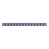Maltese kruis symbool patroon marine grosgrain lint (Voorkant)